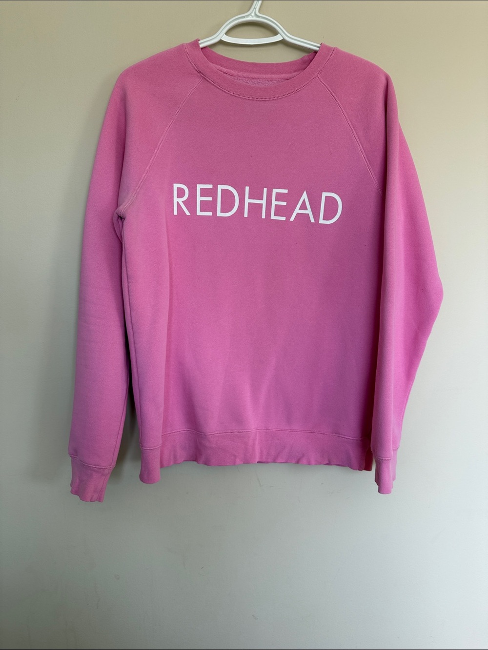 RedHead Pink Crewneck Pullover with White Logo
